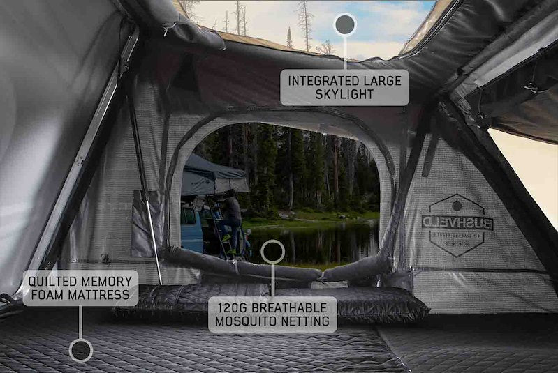 Overland Vehicle Systems Best Hard Shell Rooftop Tent Bushveld II