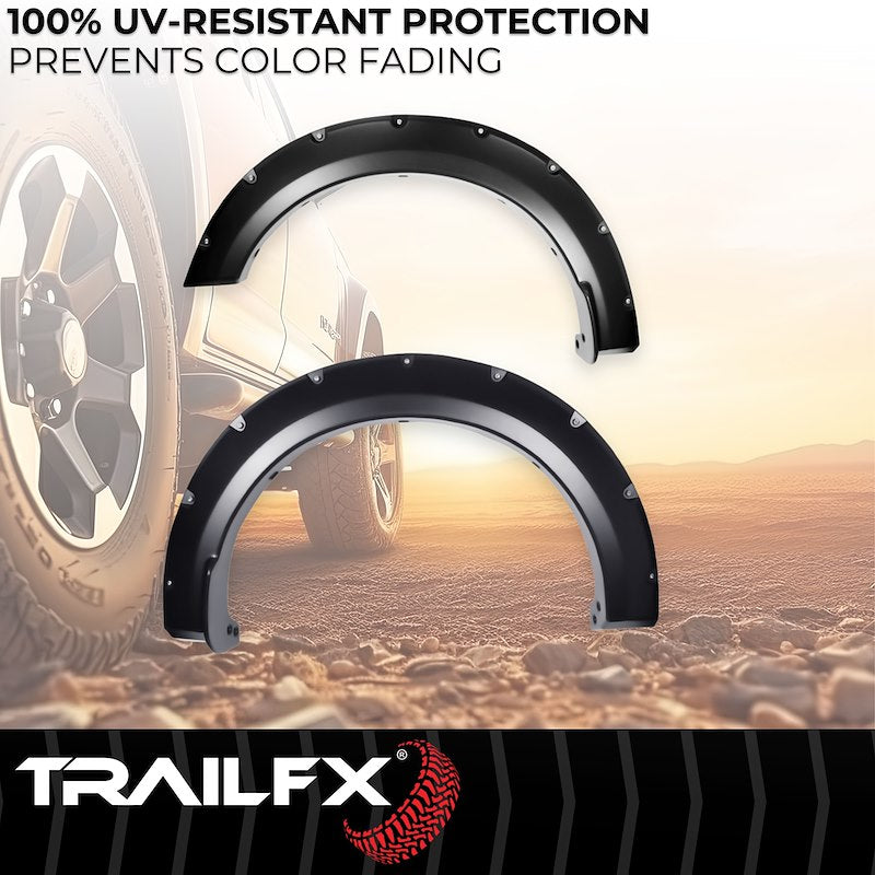 TrailFX Pocket Style Fender Flares For 2021-2025 Ford F150, Smooth
