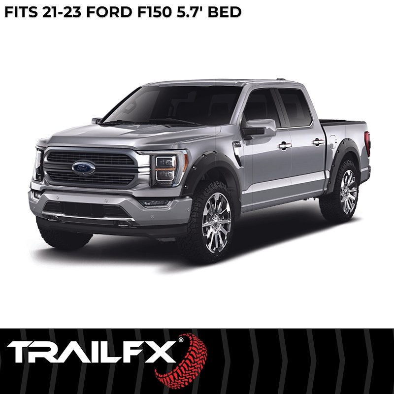 TrailFX Pocket Style Fender Flares For 2021-2025 Ford F150, Smooth