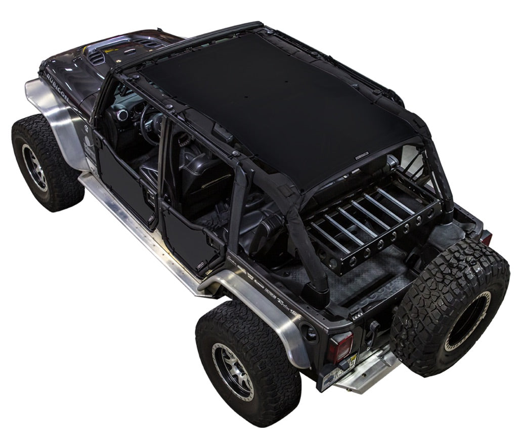 Spiderwebshade Sun Shade – Solid Color Shade Top | Jeep Wrangler JKU 4-Door (2007–2017)