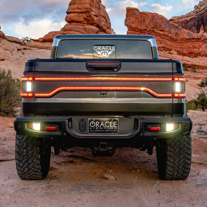 Oracle Lighting Racetrack Flush Style LED Tailgate Panel Light for Jeep Gladiator JT - Std Lens
