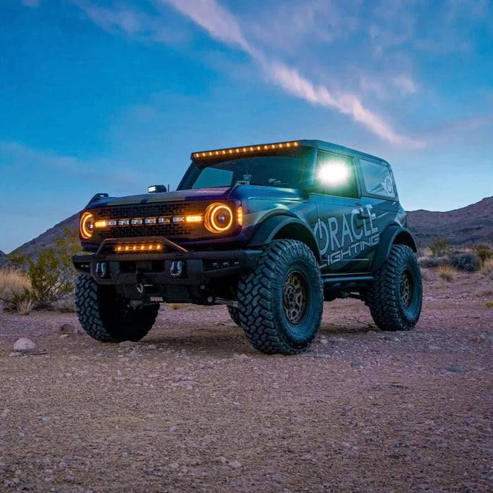 Oracle Lighting Integrated Windshield Roof LED Light Bar System for 2021+ Ford Bronco - Carbonized Grey