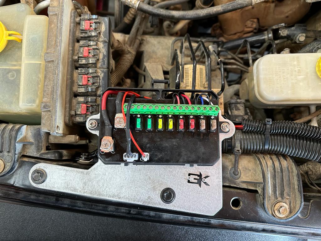 GateKeeper Off-Road AuxBeam Controller Engine Bay Mount for Jeep JK Wrangler