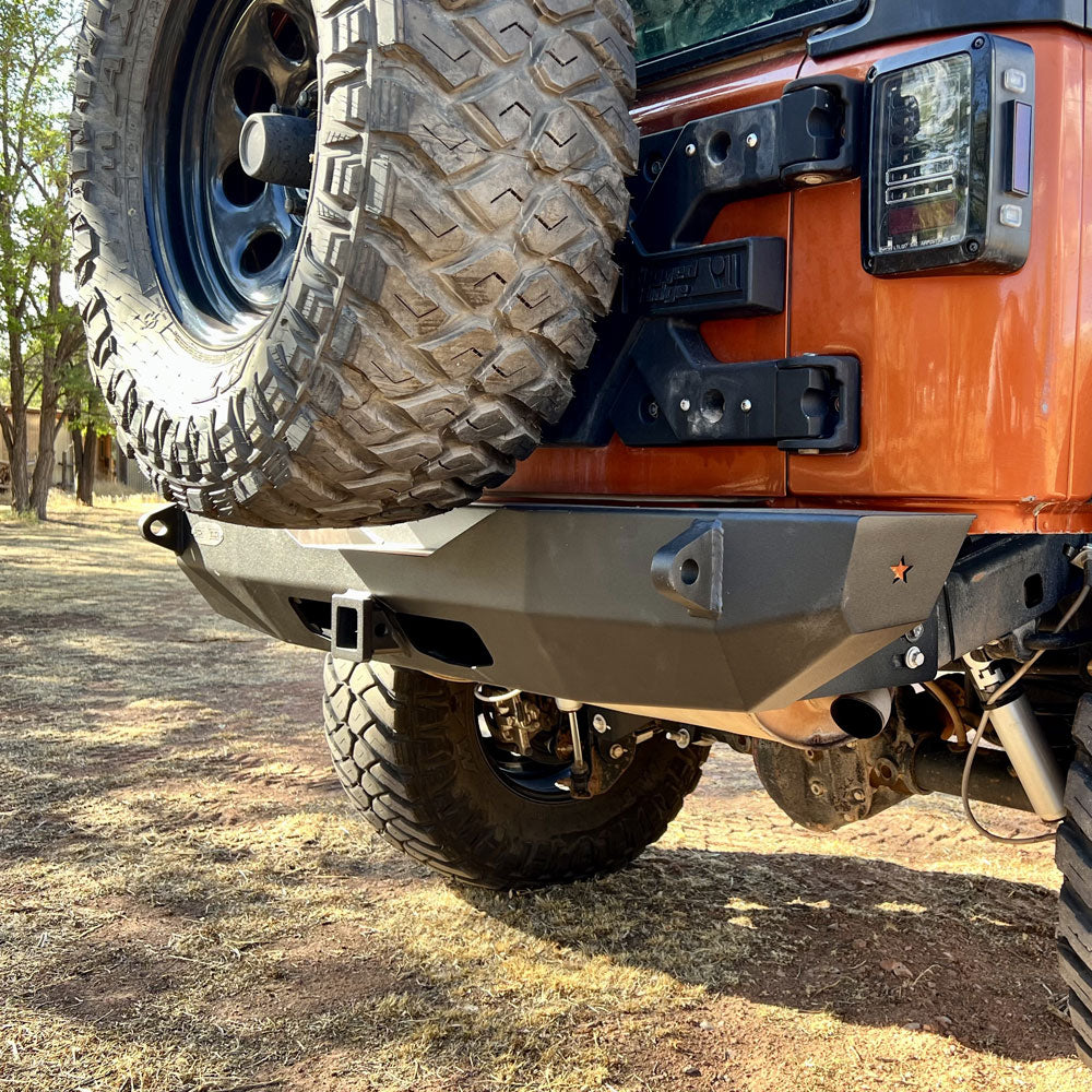 Rock Slide Engineering Jeep JK Shorty Rear Bumper For 07-18 Wrangler JK Rigid Series