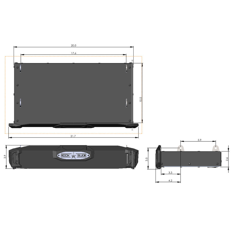 Rock Slide Engineering R-STEP 16 Inch Wide Step For 2017-2022 Ford Super Duty Bed Step Attachment Brackets Passenger Side Front Of Rear Tire