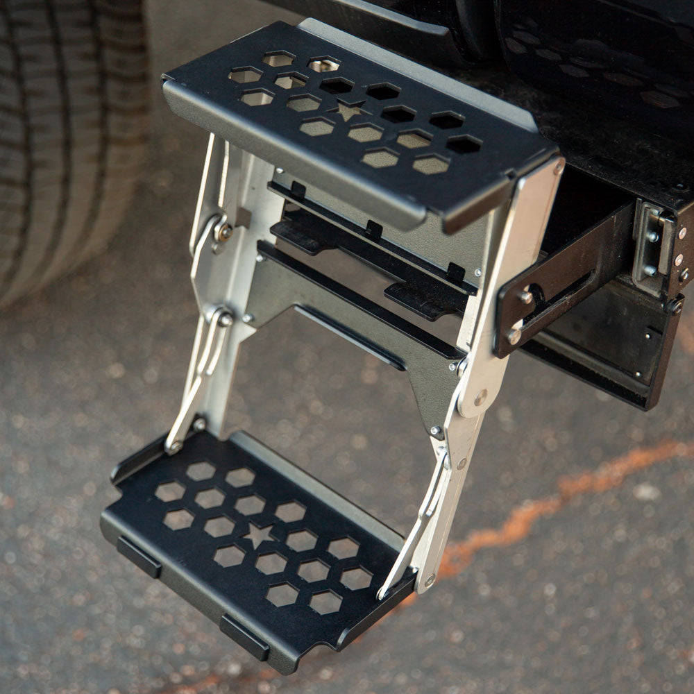 Rock Slide Engineering R-STEP 9 Inch Wide For 2020-2023 Jeep Gladiator Bed Step Attachment Brackets Passenger Side Behind Rear GAS MOTOR Tire