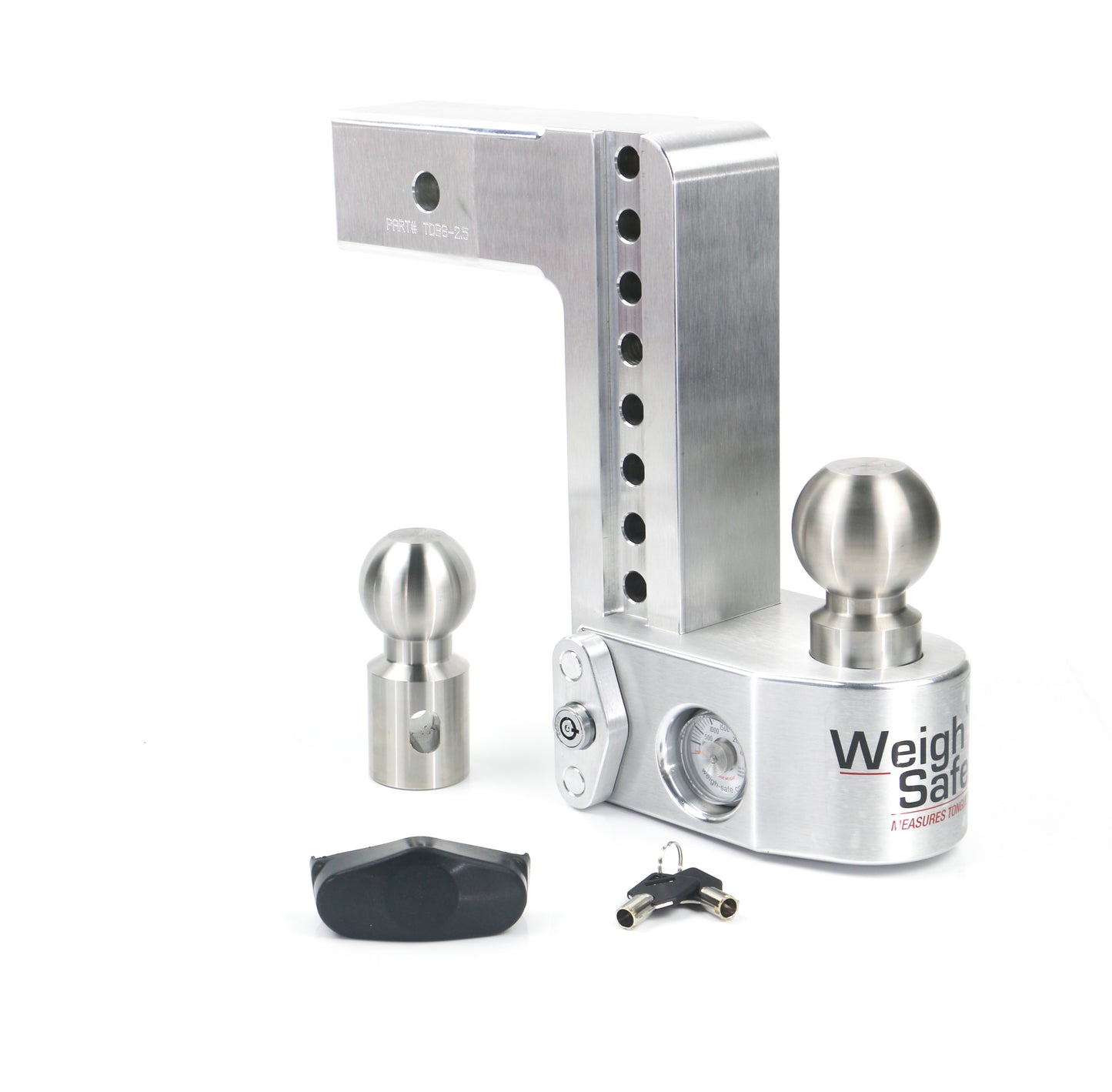 Weigh Safe Adjustable Drop Hitch - 8" Drop for 2.5" Shank