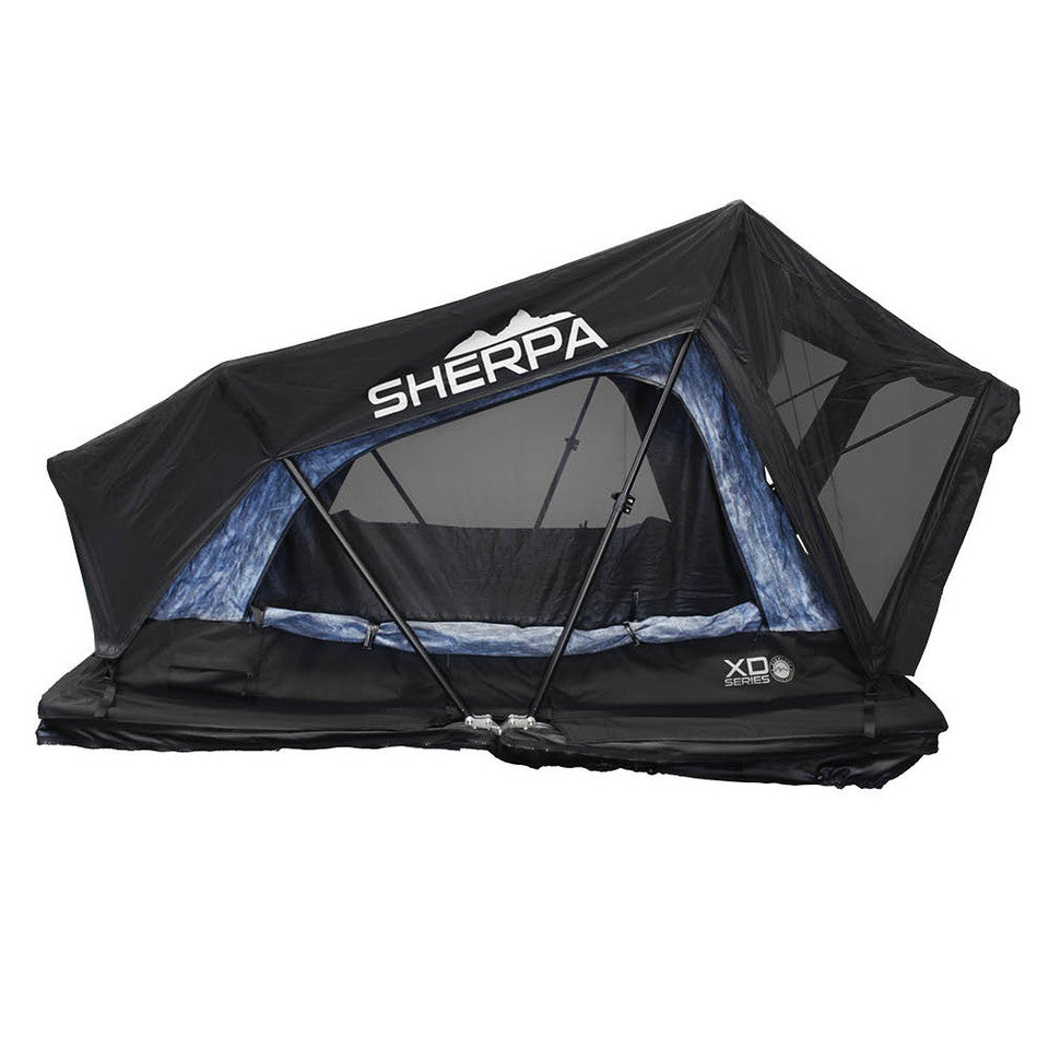 Overland Vehicle Systems XD Sherpa Solo - Soft Sided Roof Top Tent, 1 Person, Grey Body and Black Rainfly