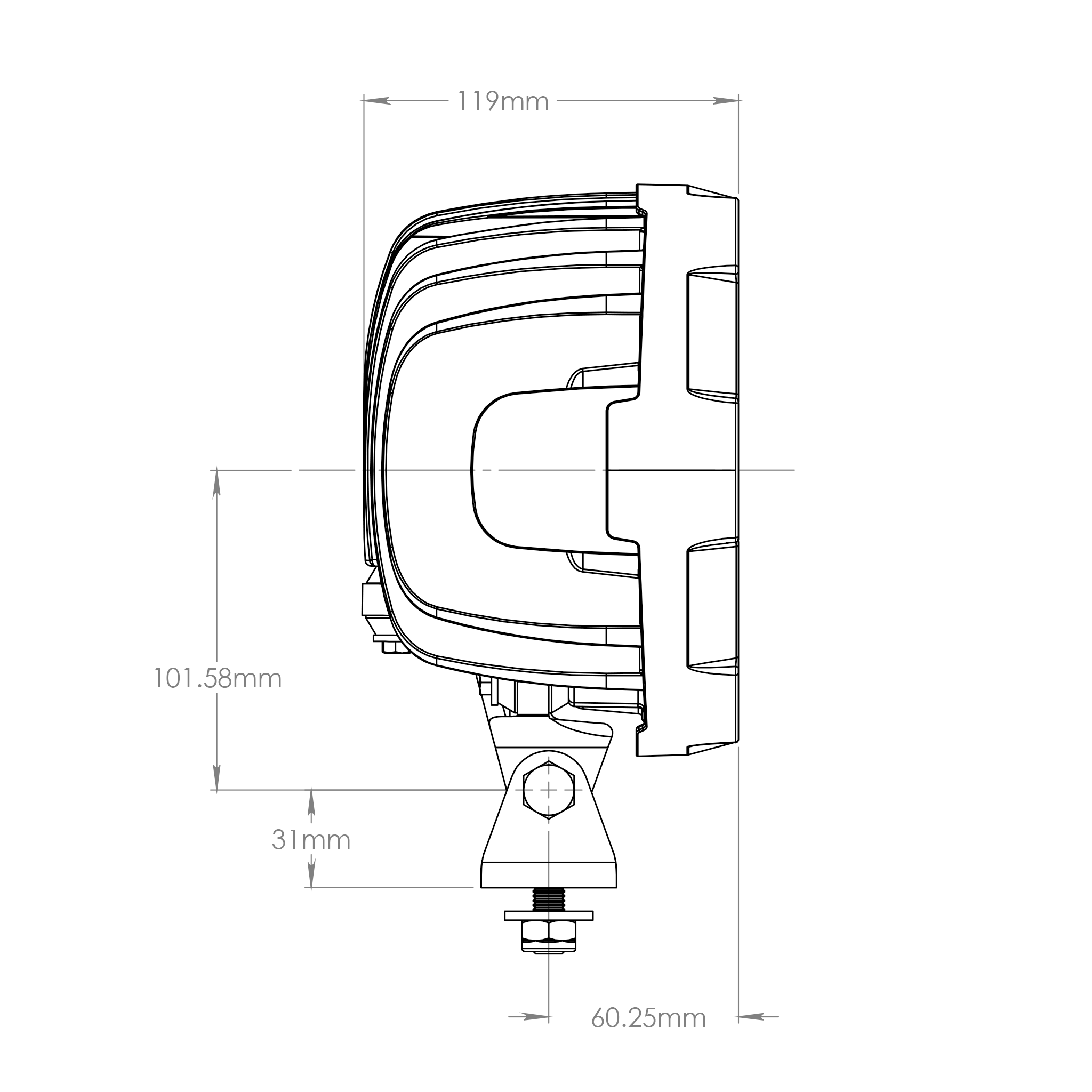 TYRI Off-Road Lighting D18 pair With Wiring Harnesses