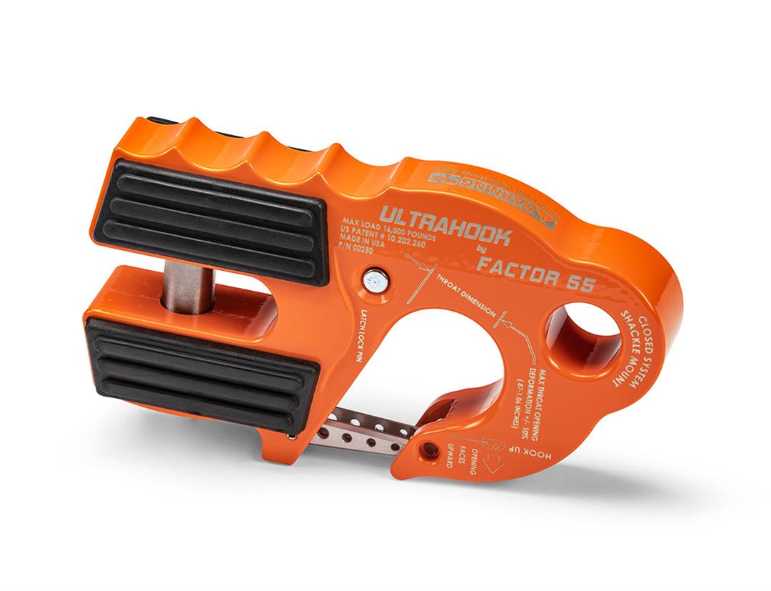 UltraHook Closed System Winch Shackle Mount Orange Factor 55