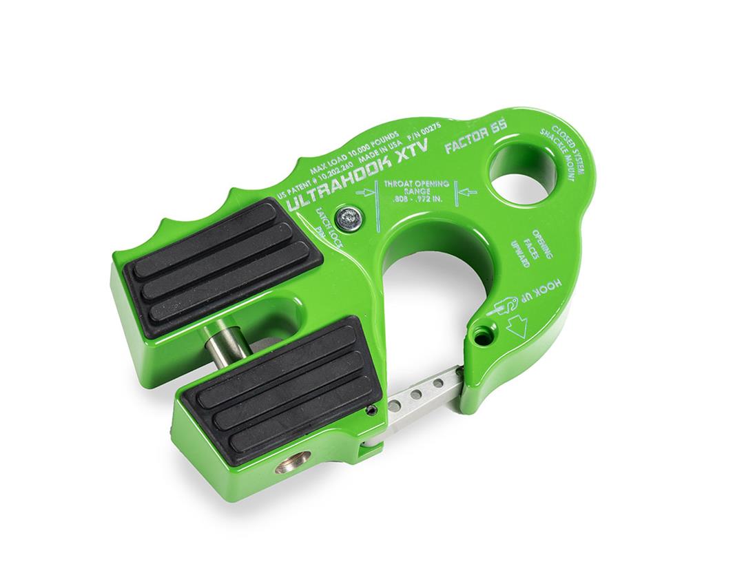 UltraHook XTV Closed System Winch Shackle Mount Green Factor 55