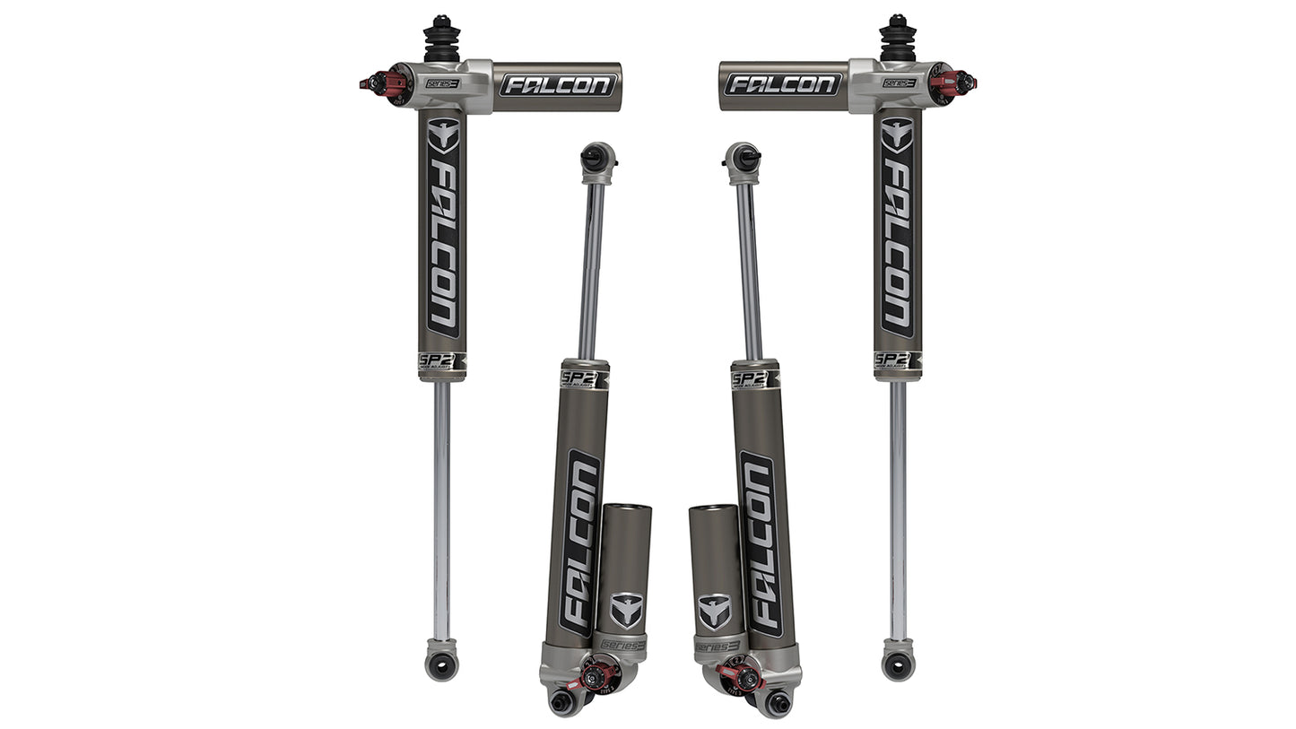 Falcon Shocks JK 2 Door SP2 3.3 Fast Adjust Piggyback Shock Kit 1.5-2.5 Inch Lift