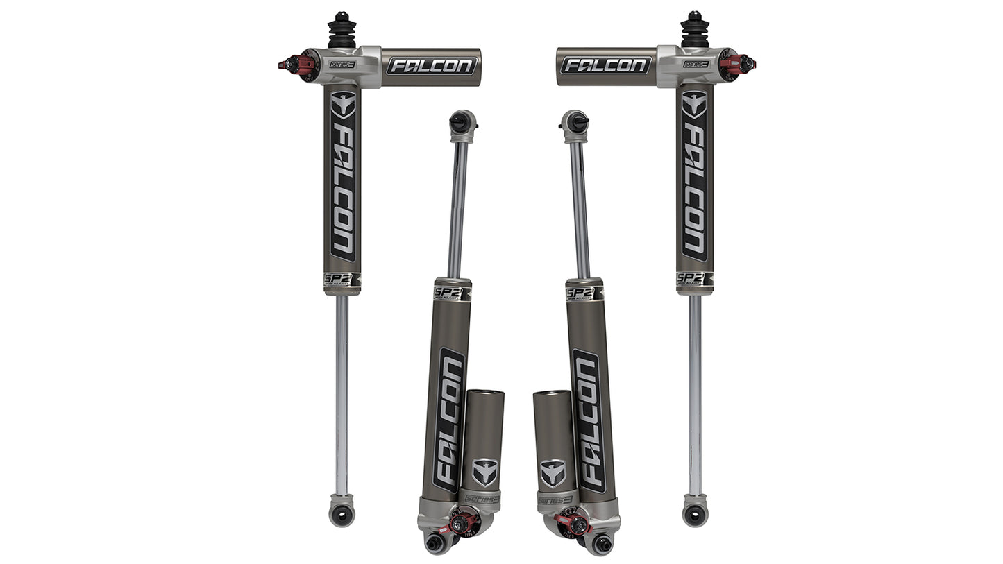 Falcon Shocks JK 2 Door SP2 3.3 Fast Adjust Piggyback Shock Kit 1.5-2.5 Inch Lift