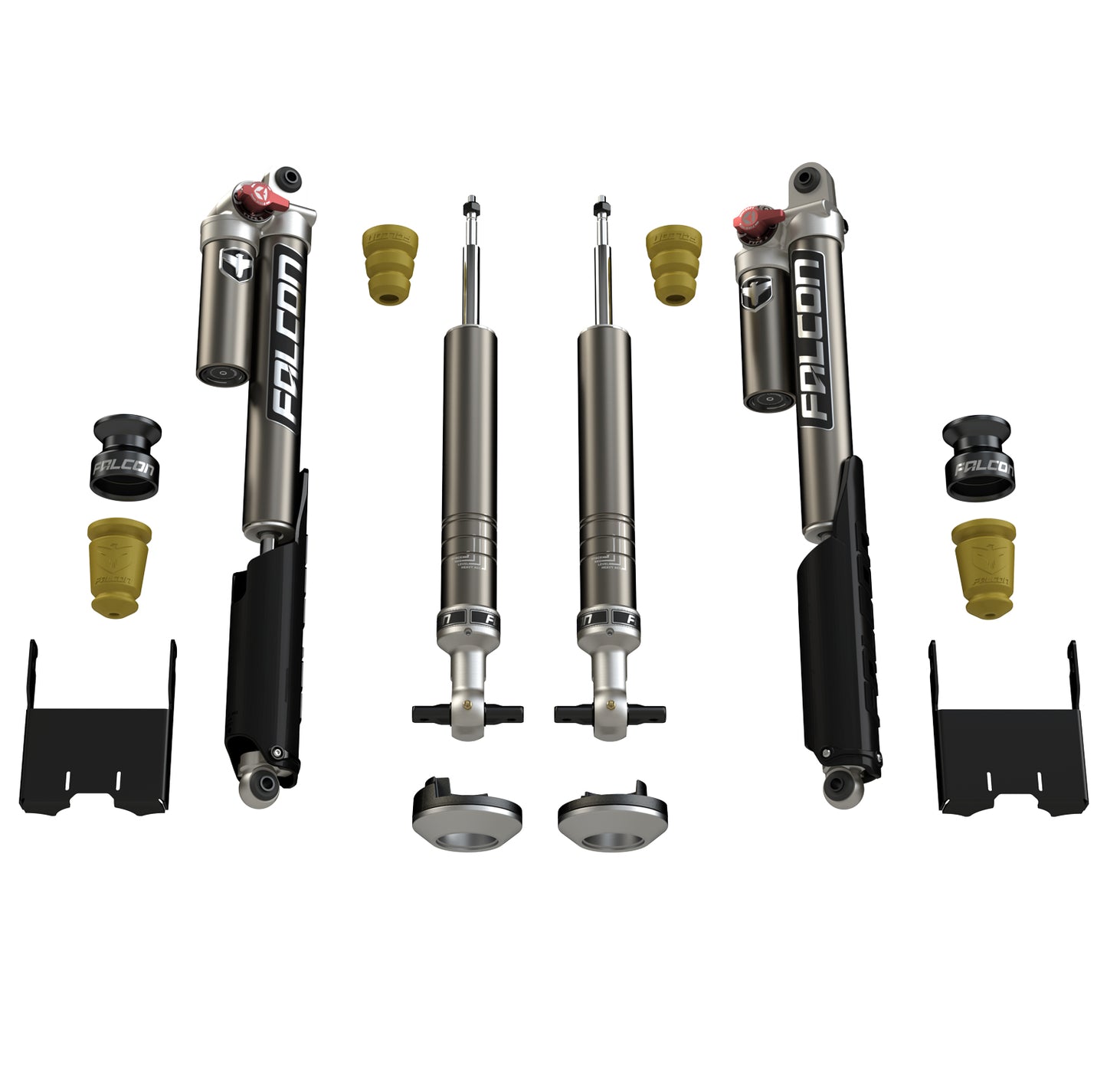 Falcon Shocks F-150 2.25 Inch Sport Tow/Haul Shock Leveling System (2015-2024)