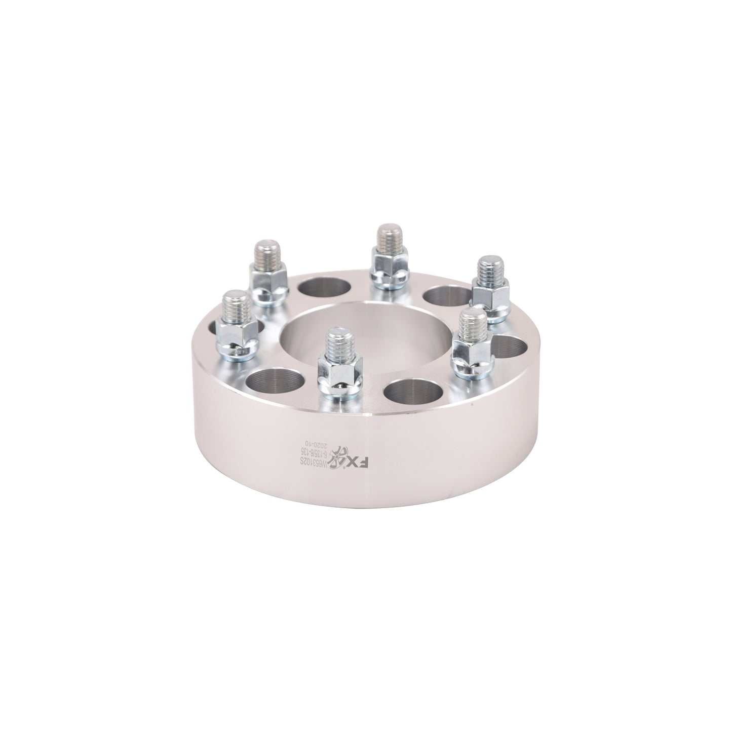 TrailFX Wheel Spacer 6x135mm/6x5.31 In Bolt Pattern 2 In Thick 87.10mm Hub Silver Color Alum Set Of 2