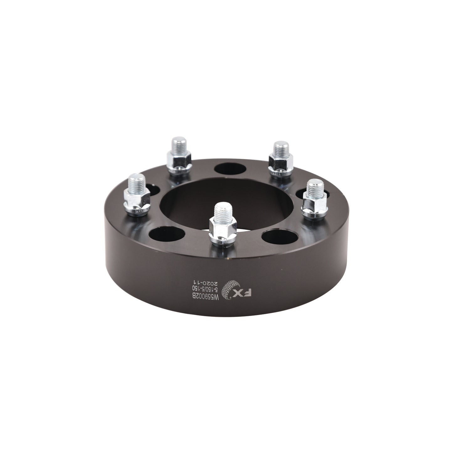 TrailFX Wheel Spacers 5x150mm/5x5.90 In Bolt Pattern 2 In Thick 110mm Hub Black Alum Set Of 2