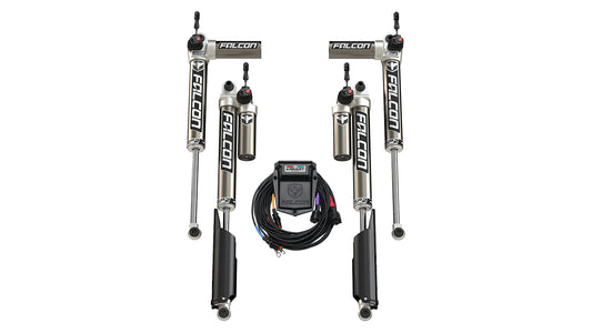 Falcon Shocks JL 4 Door SP2 3.5 e-Adjust Piggyback Shock Kit 2-4.5 Inch Lift