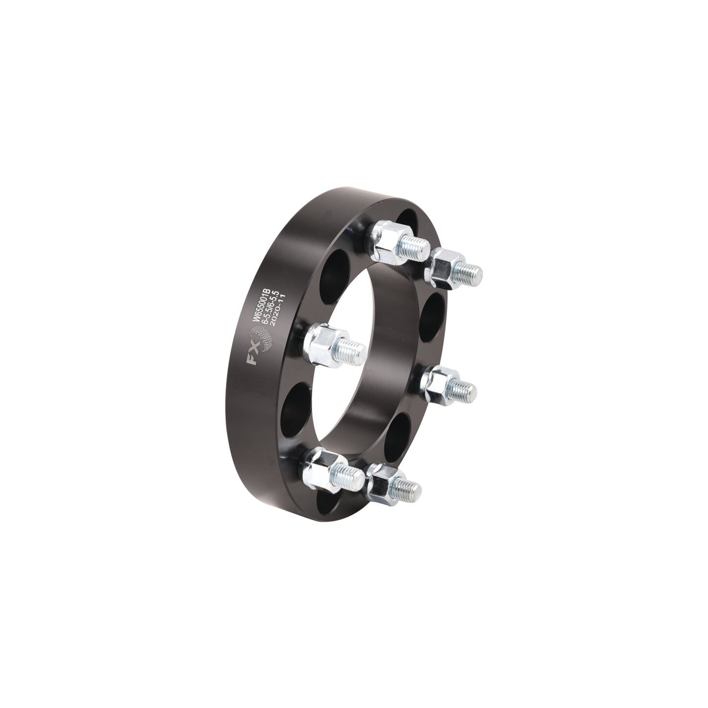 TrailFX Wheel Spacers 6x139.7mm/6x5.50 In Bolt Pattern 1.25 In Thick 108mm Hub Black Alum Set Of 2