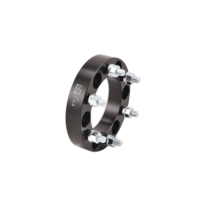 TrailFX Wheel Spacers 6x139.7mm/6x5.50 In Bolt Pattern 1.25 In Thick 108mm Hub Black Alum Set Of 2