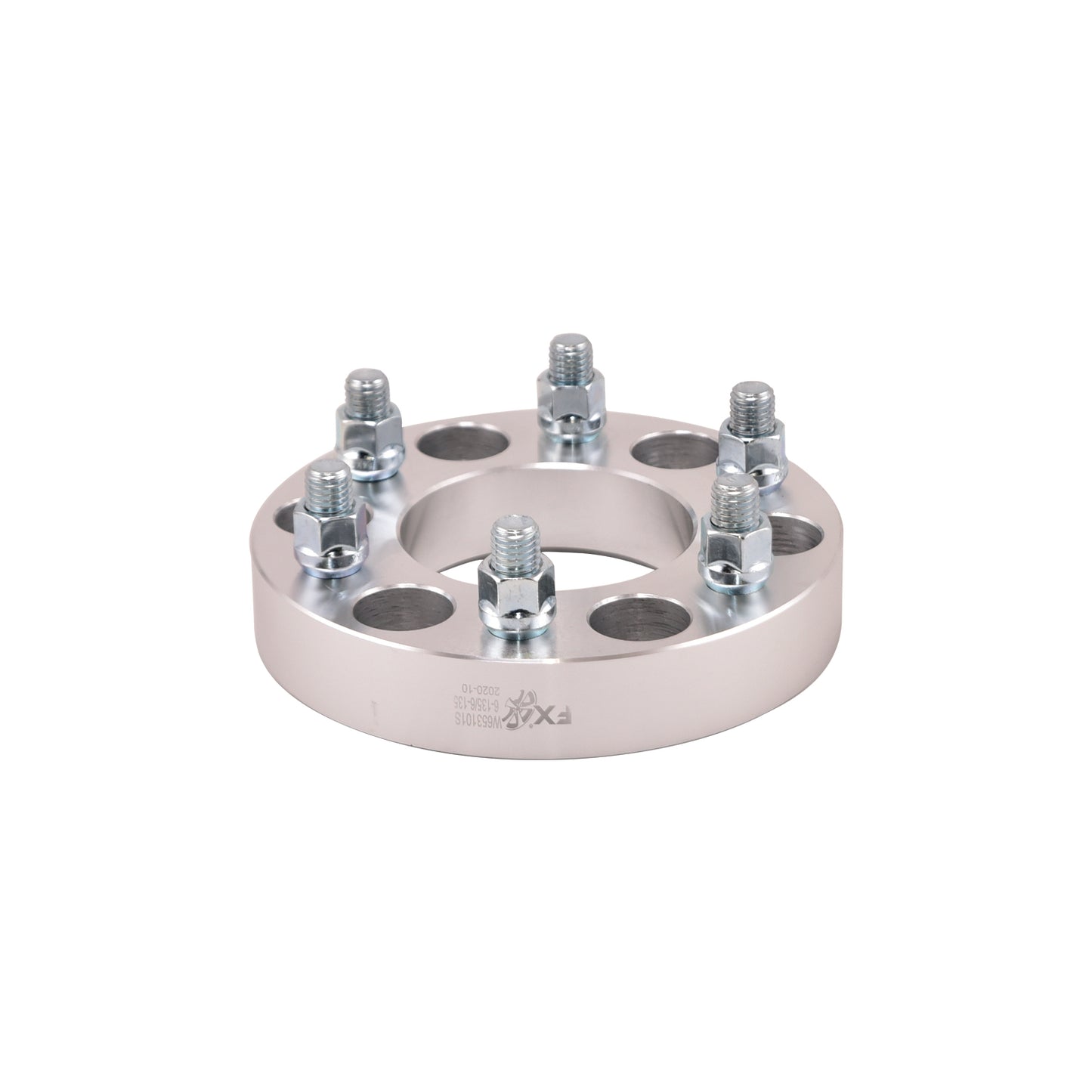 TrailFX Wheel Spacers 6x135mm/6x5.31 In Bolt Pattern 1.25 In Thick 87.10mm Hub Silver Alum Set Of 2