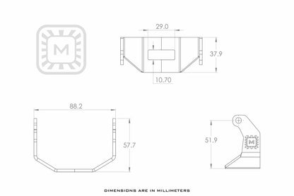 Morimoto 4Banger Mounts: Bottom (Set)