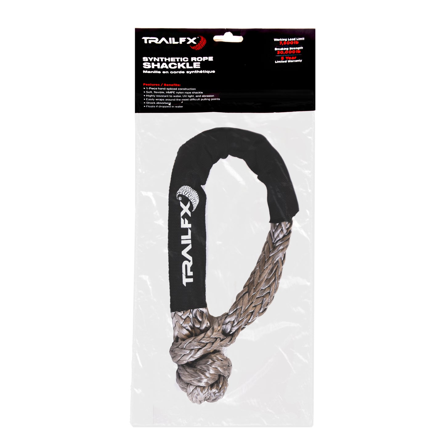 TrailFX Rope Shackle Black Single