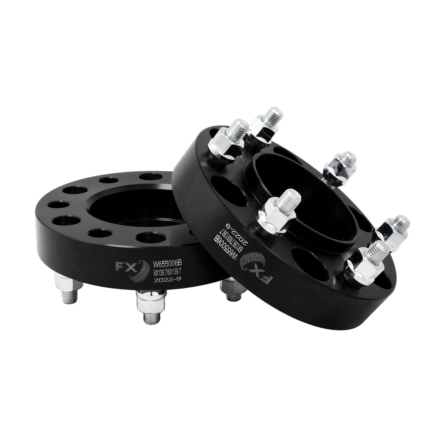 TrailFX Wheel Spacer 6x139.7 Millimeter/6x5.50 Inch Bolt Pattern Hub Centric - Black Anodized