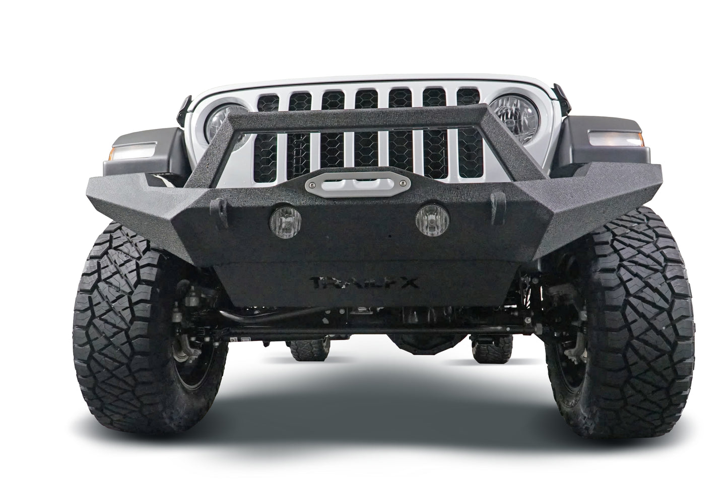 TrailFX Full Width Front Bumper with Skid Plate and Winch Mount For Jeep Wrangler JL/Gladiator
