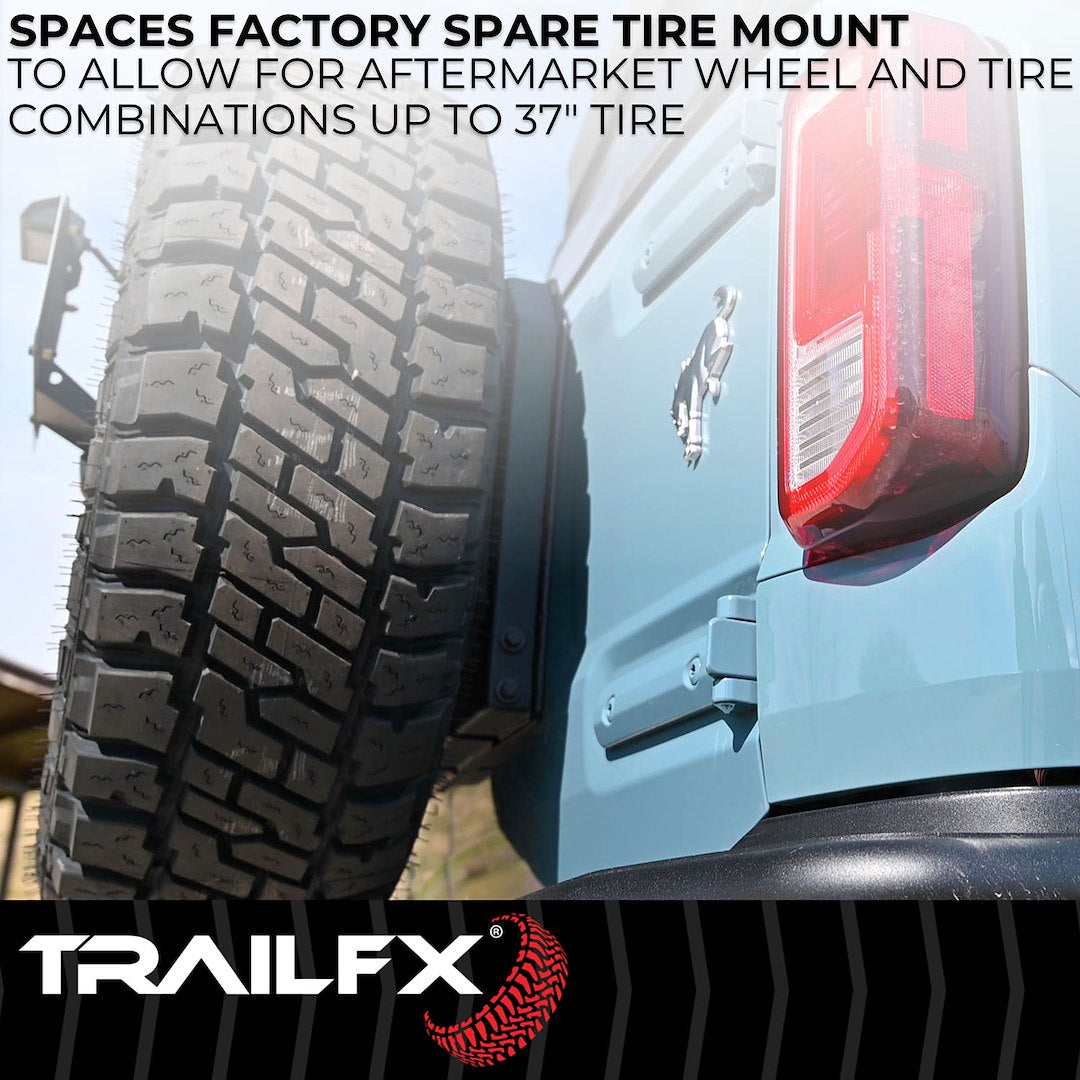TrailFX Spare Tire Carrier Hinged For 2021-2025 Bronco