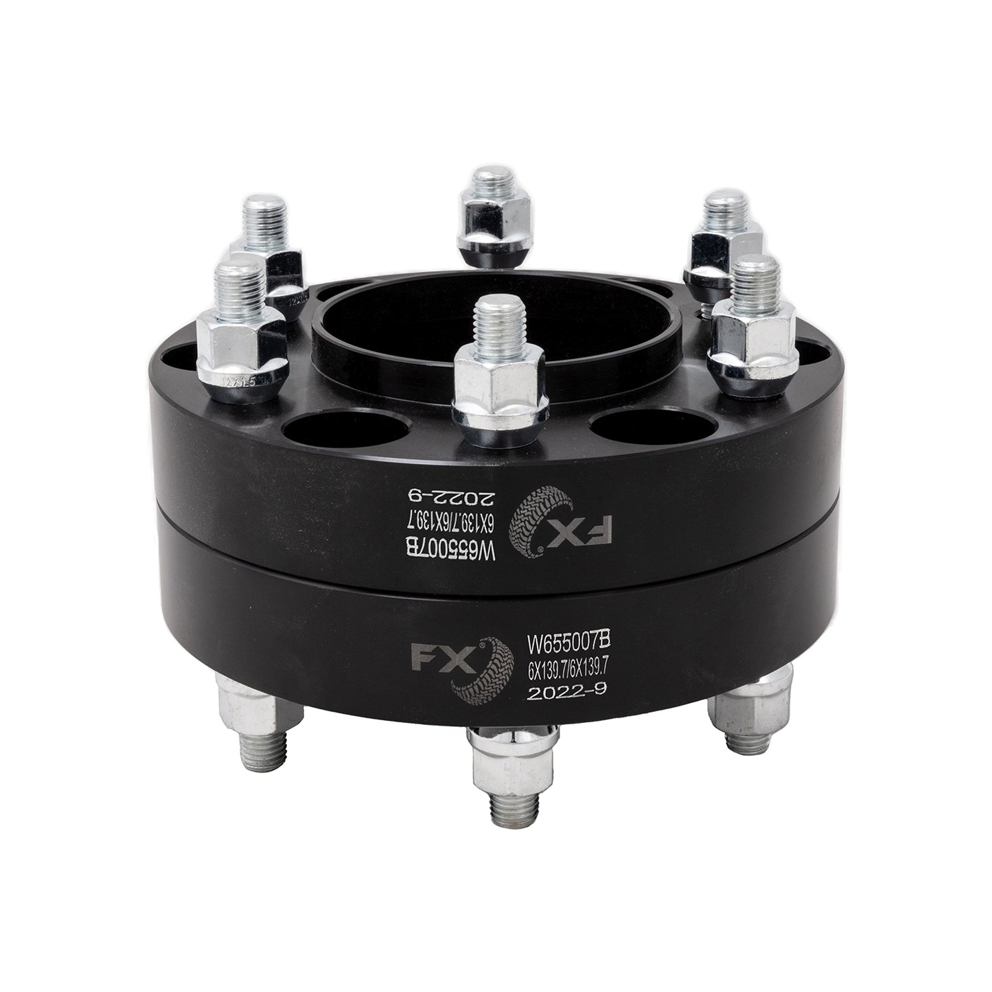 TrailFX Wheel Spacer 6x139.7 Millimeter/ 6x5.50 Inch Bolt Pattern  Hub Centric Wheel Spacer- Black Anodized