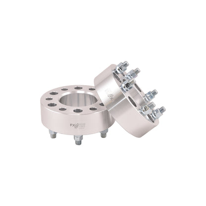 TrailFX Wheel Spacer 6x135mm/6x5.31 In Bolt Pattern 2 In Thick 87.10mm Hub Silver Color Alum Set Of 2