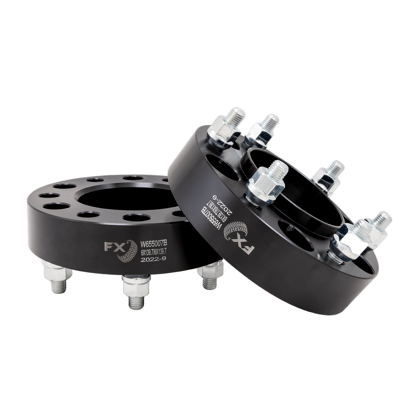 TrailFX Wheel Spacer 6x139.7 Millimeter/ 6x5.50 Inch Bolt Pattern  Hub Centric Wheel Spacer- Black Anodized