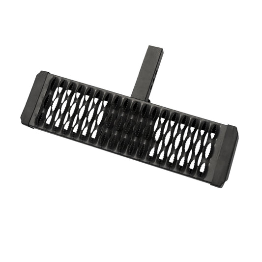 TrailFX Aggressive Tread Hitch Mount 2 In Receivers Flat Step Stationary Black Alum