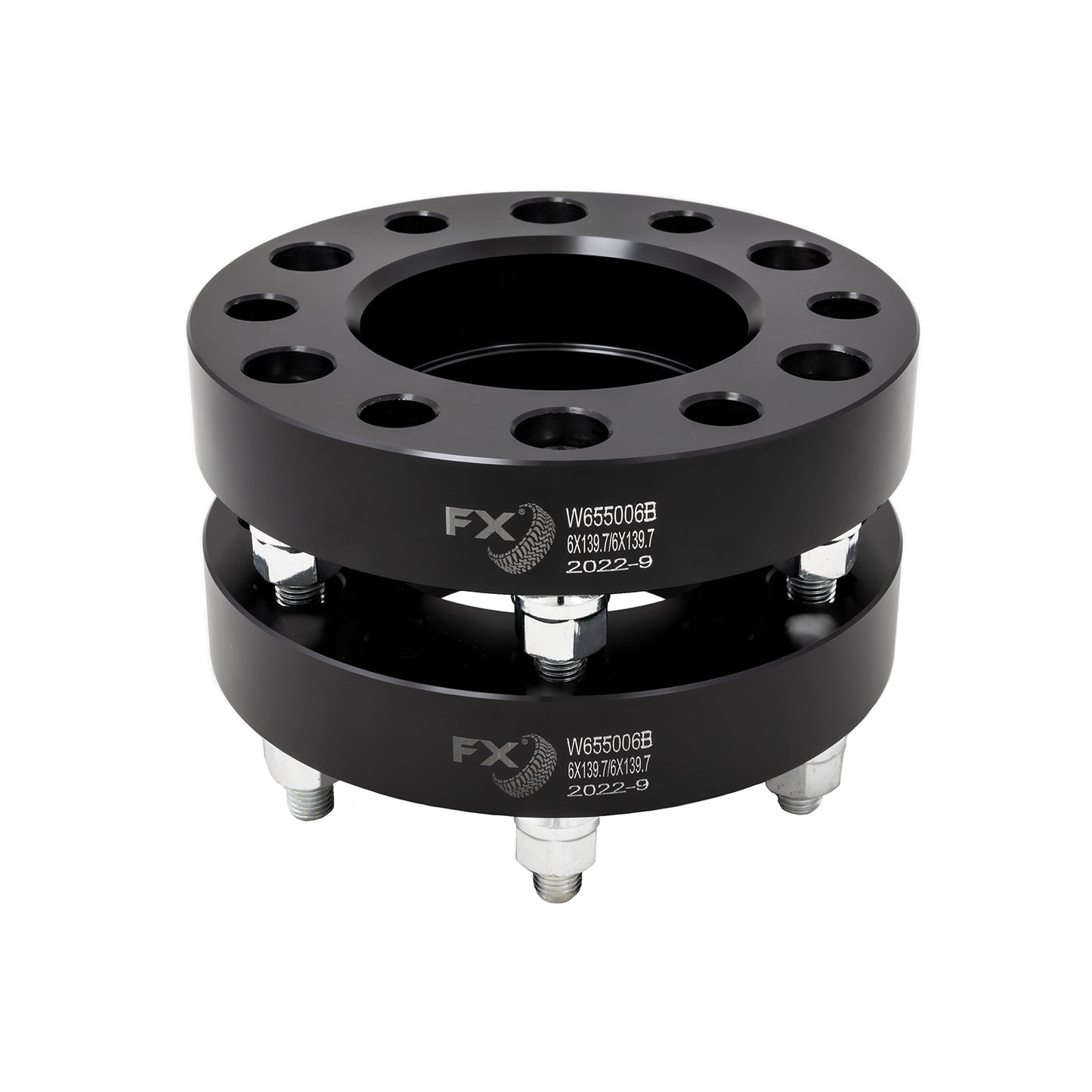 TrailFX Wheel Spacer 6x139.7 Millimeter/6x5.50 Inch Bolt Pattern Hub Centric - Black Anodized