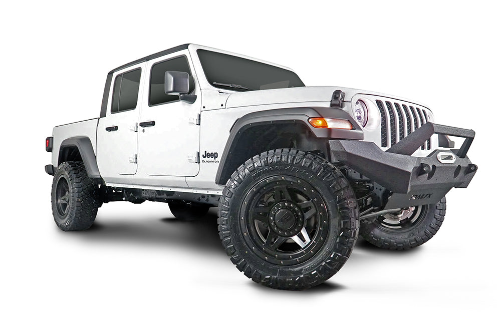 TrailFX Full Width Front Bumper with Skid Plate and Winch Mount For Jeep Wrangler JL/Gladiator