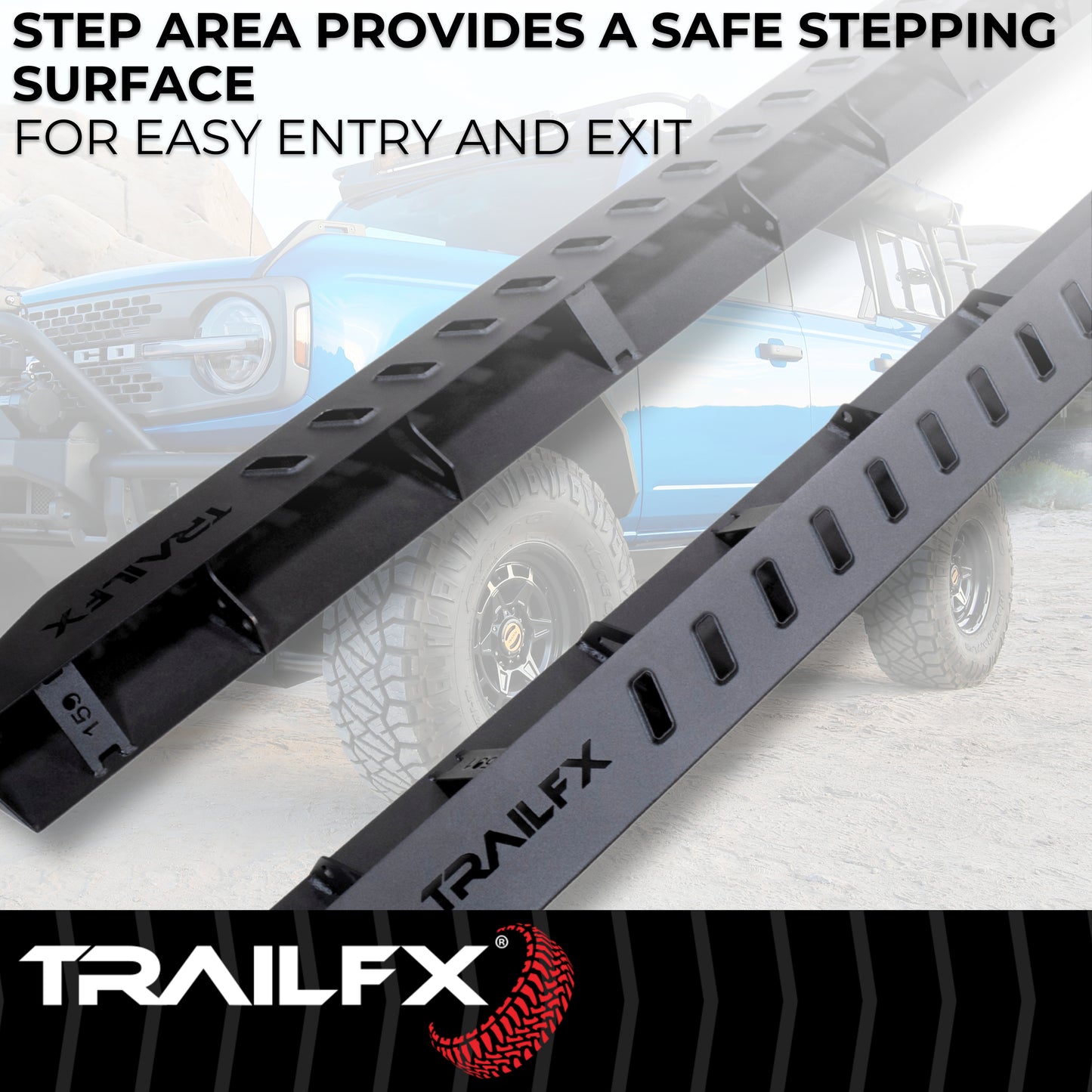 TrailFX Overland Running Board 2021+ Bronco 4Dr