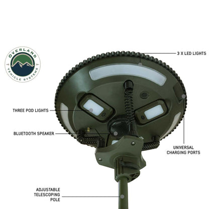 Overland Vehicle Systems UFO Solar Light Light Pods & Speaker - Camping Light