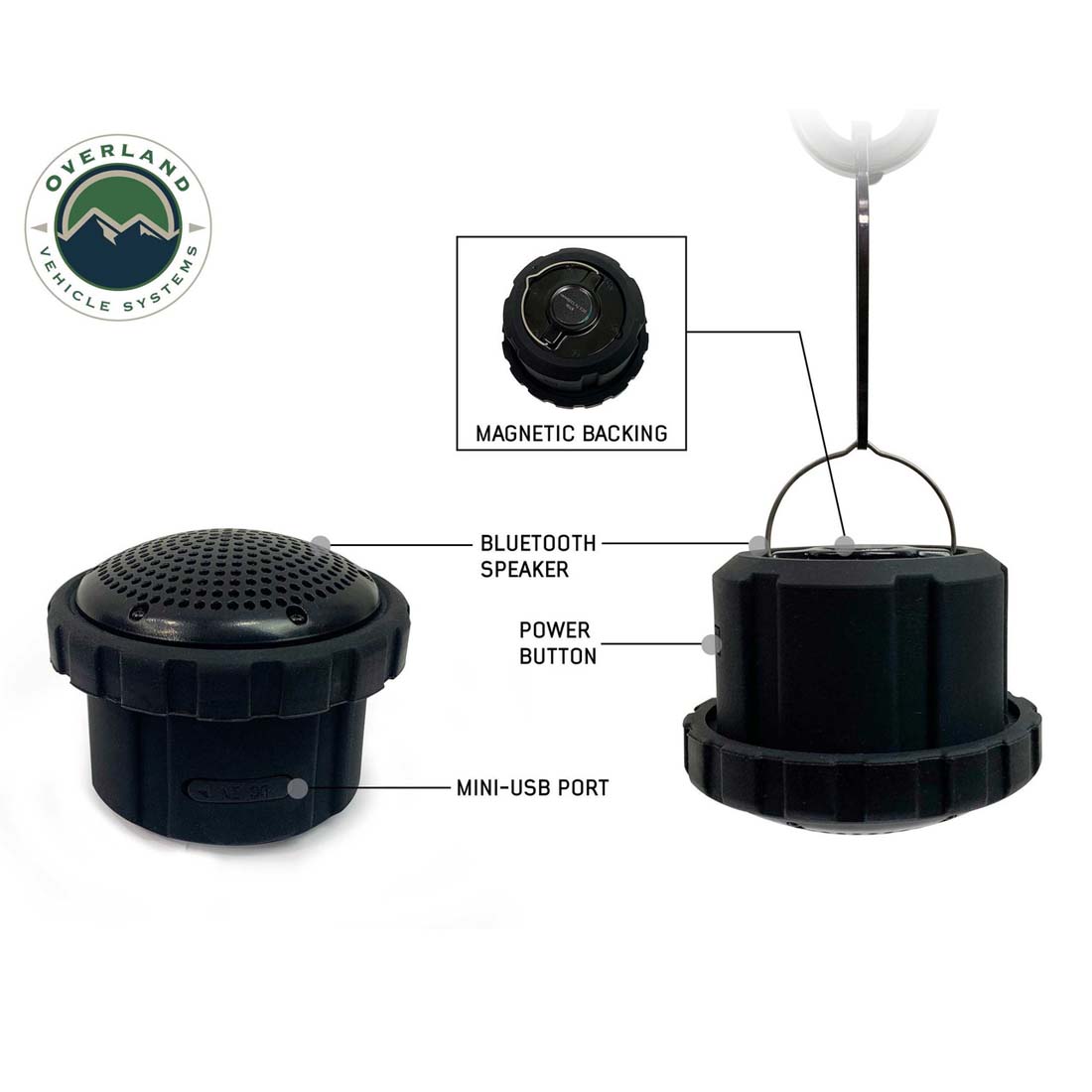 Overland Vehicle Systems UFO Solar Light Light Pods & Speaker - Camping Light