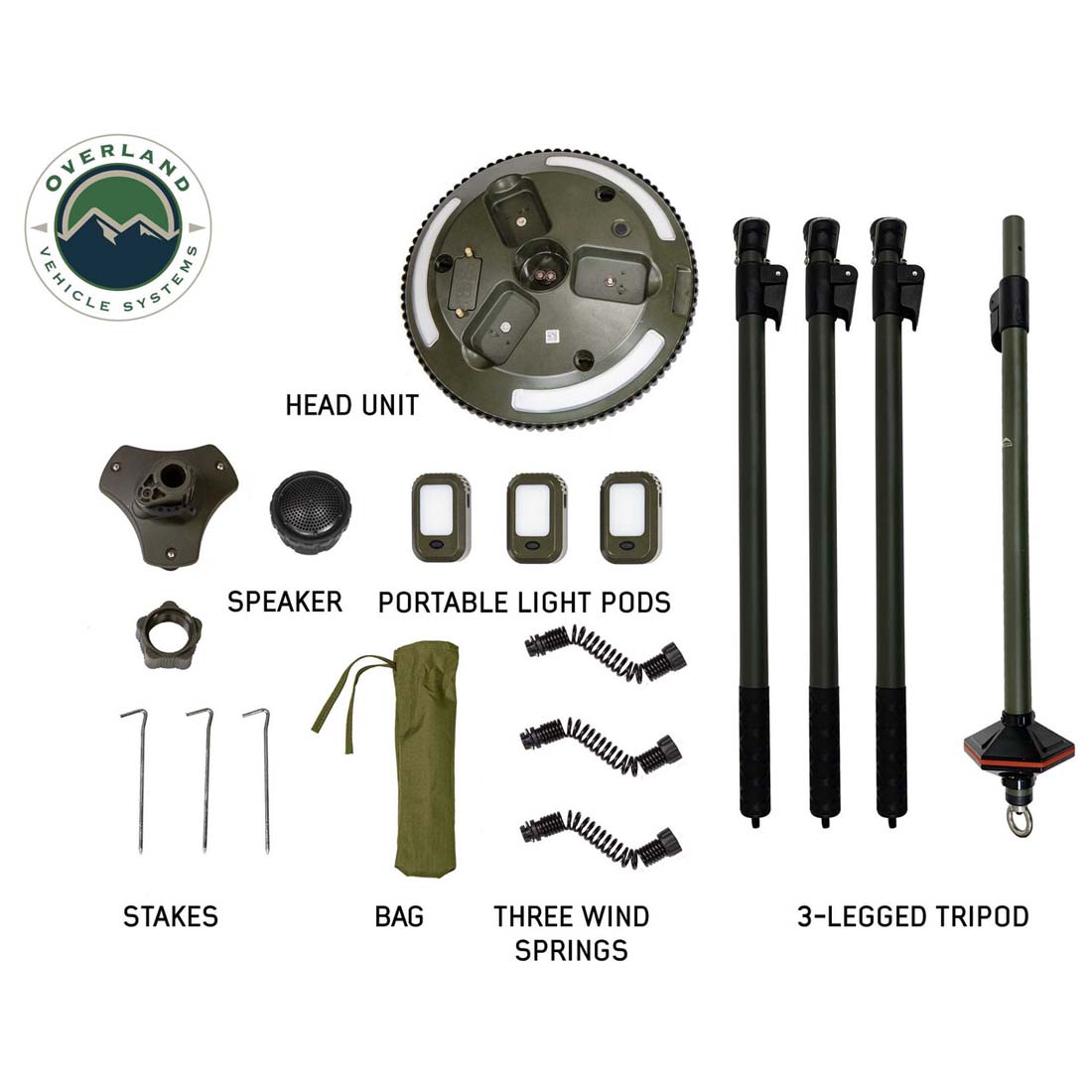 Overland Vehicle Systems UFO Solar Light Light Pods & Speaker - Camping Light