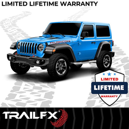 TrailFX 3" Round Step Bar For Jeep Wrangler JL 4 Dr - Stainless
