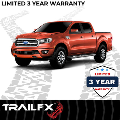 TrailFX 3" Round Step Bar For 2019-2023 Ranger Crew Cab - Black