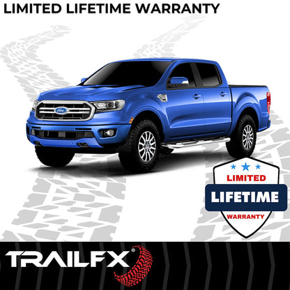 TrailFX 3" Round Step Bar For 2019-2023 Ranger Crew Cab - Stainless