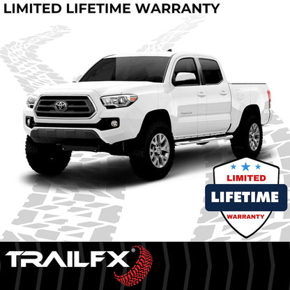 TrailFX 3" Round Step Bar For 2024-2025 Tacoma Crew Cab (Double Cab) - Stainless