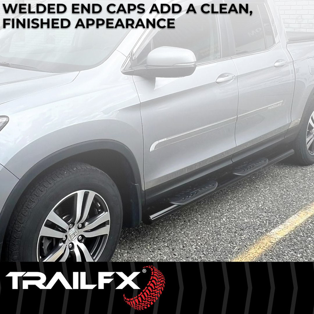 TrailFX 4" Oval Straight Step Bar For 2019-2023 Ranger Extended Cab - Black