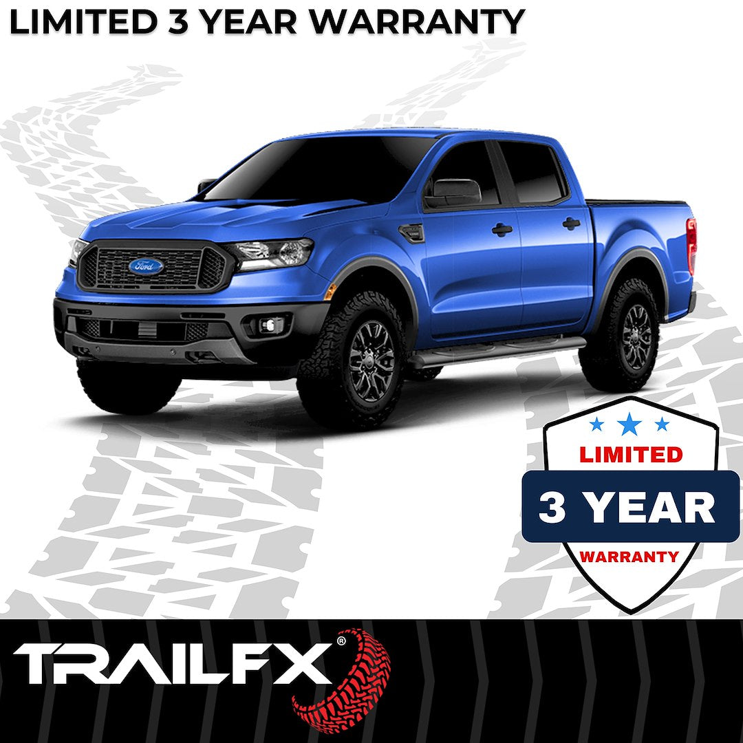 TrailFX 4" Oval Straight Step Bar For 2019-2023 Ranger Extended Cab - Black
