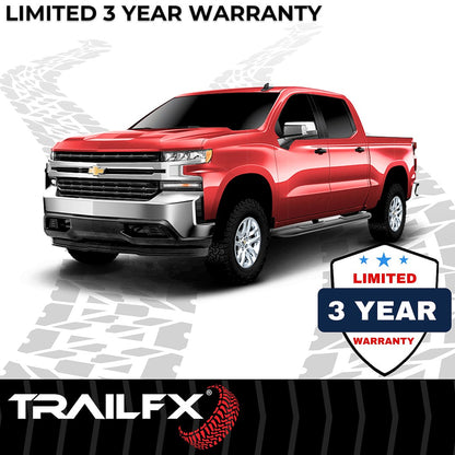 TrailFX 4" Oval Bent Step Bar For 2015-2025 Colorado/Canyon Crew Cab - Black