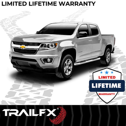 TrailFX 4" Oval Bent Step Bar For 2015-2025 Colorado/Canyon Crew Cab - Stainless