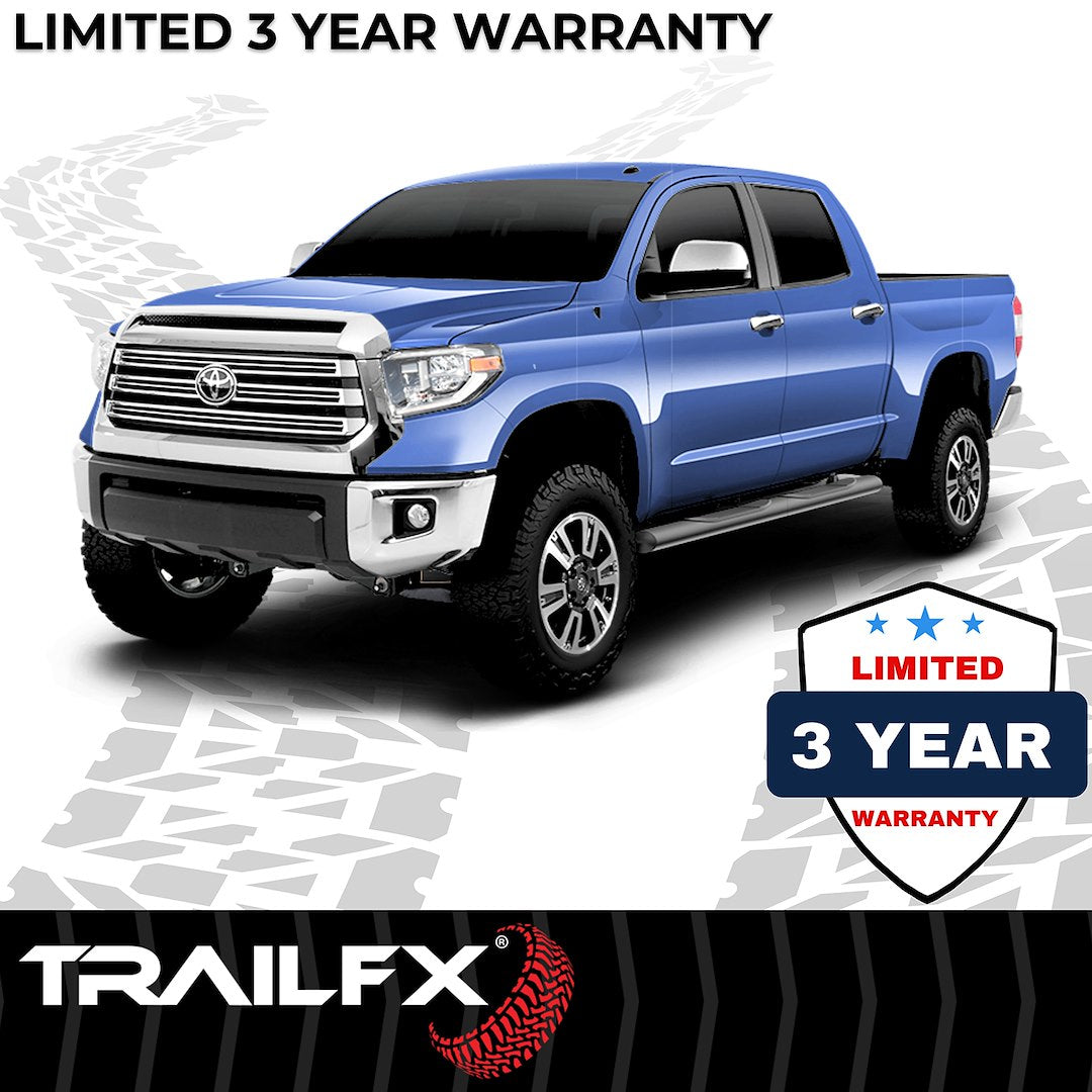 TrailFX 4" Oval Straight Step Bar For 2022-2025 Tundra Double Cab - Black