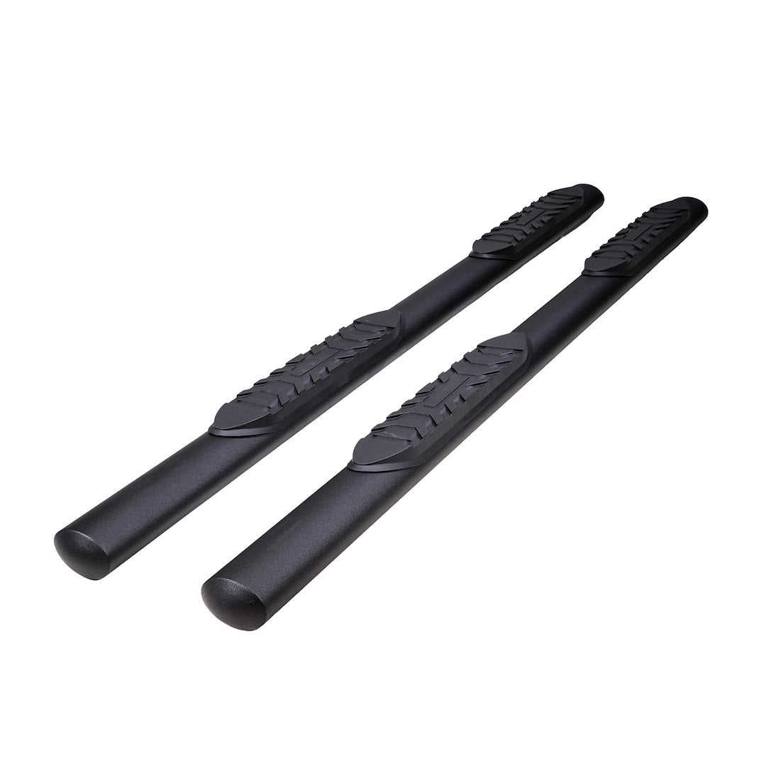 TrailFX 4" Oval Straight Step Bar For Toyota Tacoma Double/Crew - Black
