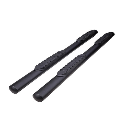 TrailFX 4" Oval Straight Step Bar For Toyota Tacoma Double/Crew - Black